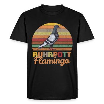 Ruhrpott Flamingo Ruhrgebiet Stadttaube Taube - T-shirt Premium bio Homme - noir - Devant - Nico (187cm)