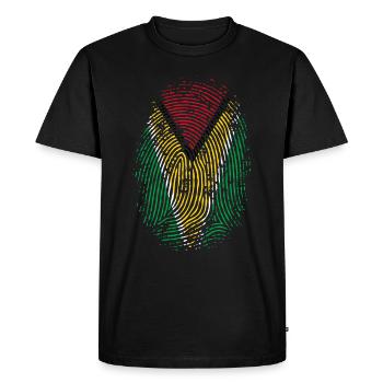 TEAM GUYANA - Men's Premium Organic T-Shirt - black - Front - Nico (187cm)