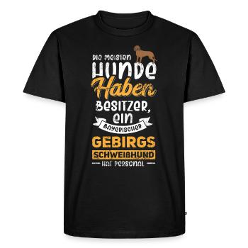 Bayerischer Gebirgsschweisshund BGS Jagdhund - Männer Premium Bio T-Shirt - Schwarz - Vorne - Nico (187cm)