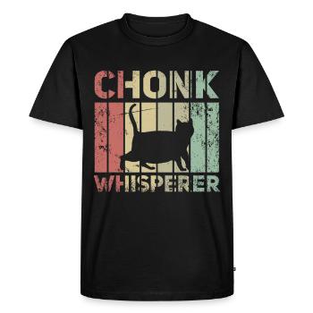 Fat Cat Chonk Whisperer Scale Meme Cat Gift - T-shirt Premium bio Homme - noir - Devant - Nico (187cm)