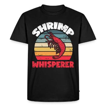 Shrimp Whisperer Shrimp Seafood Prawn - Men's Premium Organic T-Shirt - black - Front - Nico (187cm)