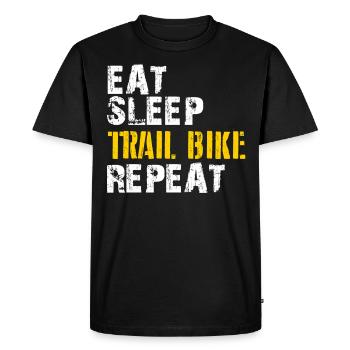 Trail Bike - T-shirt Premium bio Homme - noir - Devant - Nico (187cm)