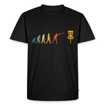 Disc Golf Evolution Vintage Disc Golf Player - Men's Premium Organic T-Shirt - black - Front - Nico (187cm)