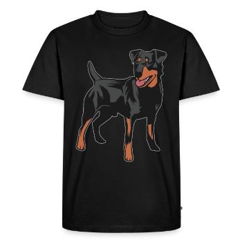 Cadeau de chien allemand Jagdterrier Hound - T-shirt Premium bio Homme - noir - Devant - Nico (187cm)