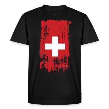 Suisse Suisse Suisse - T-shirt Premium bio Homme - noir - Devant - Nico (187cm)