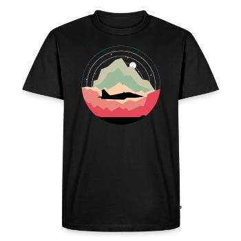 Conception de jet unique de jet - T-shirt Premium bio Homme - noir - Devant - Nico (187cm)