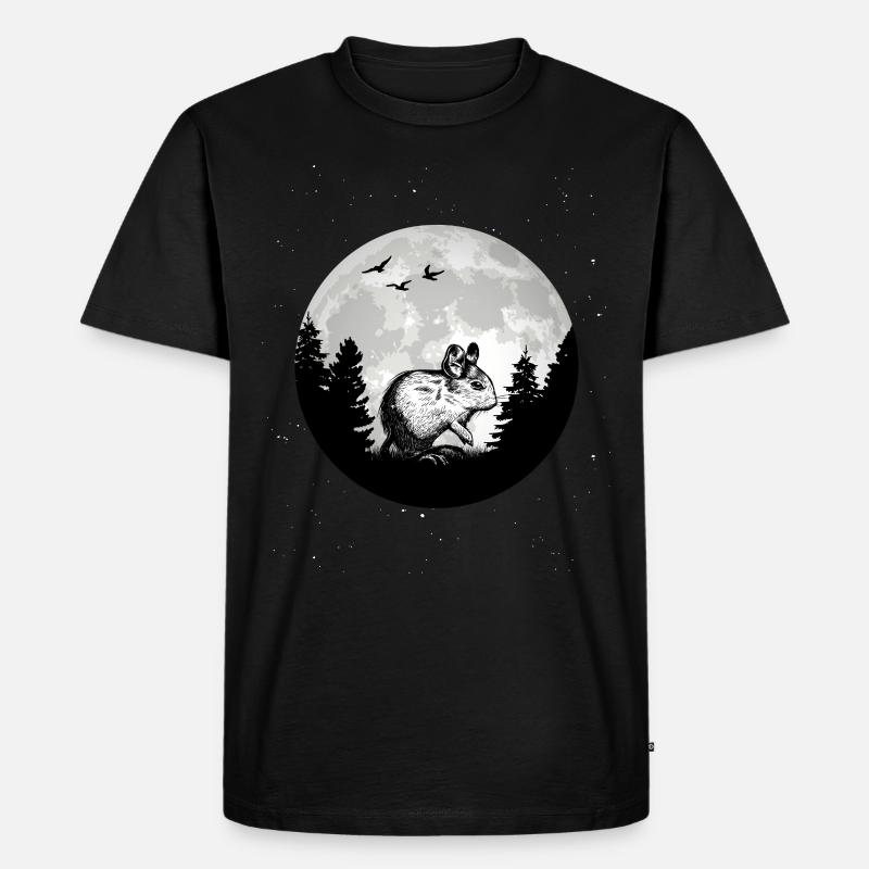 Degu vor MondNagetiere Geschenk - Männer Premium Bio T-Shirt - Schwarz