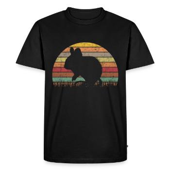 Cadeau de rongeurs rétro vintage Degu - T-shirt Premium bio Homme - noir - Devant - Nico (187cm)