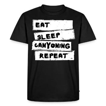 Canyoning - Thé sportif - T-shirt Premium bio Homme - noir - Devant - Nico (187cm)