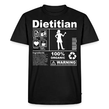 Dietitian Product Description - Men's Premium Organic T-Shirt - black - Front - Nico (187cm)