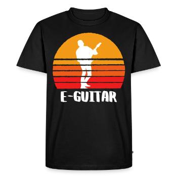 E-Guitar Sunset - T-shirt Premium bio Homme - noir - Devant - Nico (187cm)