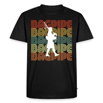 BAGPIPE - T-shirt Premium bio Homme - noir - Devant - Nico (187cm)