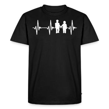Frère Ekg - T-shirt Premium bio Homme - noir - Devant - Nico (187cm)