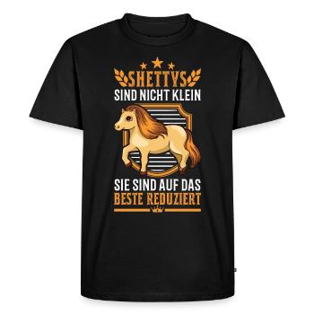 Les Shettys ne sont pas des petits poney Shetland qui disent - T-shirt Premium bio Homme - noir - Devant - Nico (187cm)