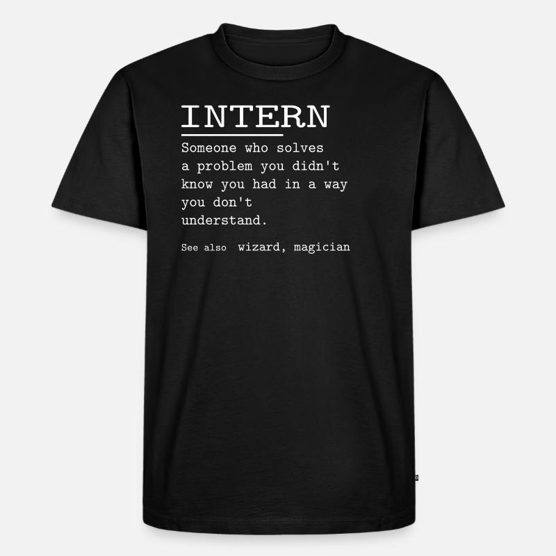 INTERN - Männer Premium Bio T-Shirt - Schwarz