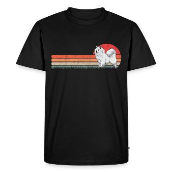 Samoyed vintage sled dog Samoyed - Men's Premium Organic T-Shirt - black - Front - Nico (187cm)