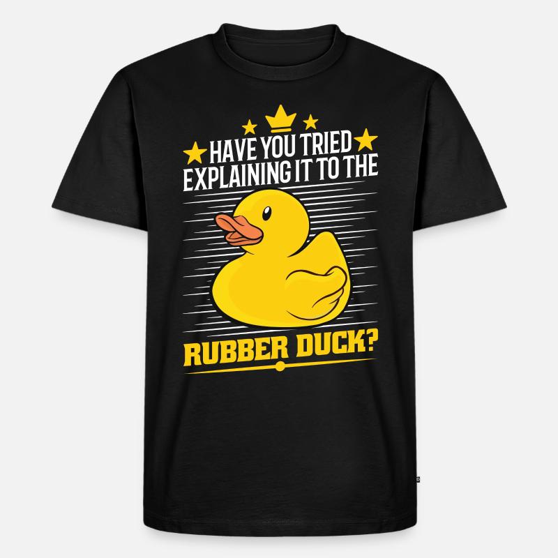 Développeur Programmeur Programmation Duck - T-shirt Premium bio Homme - noir