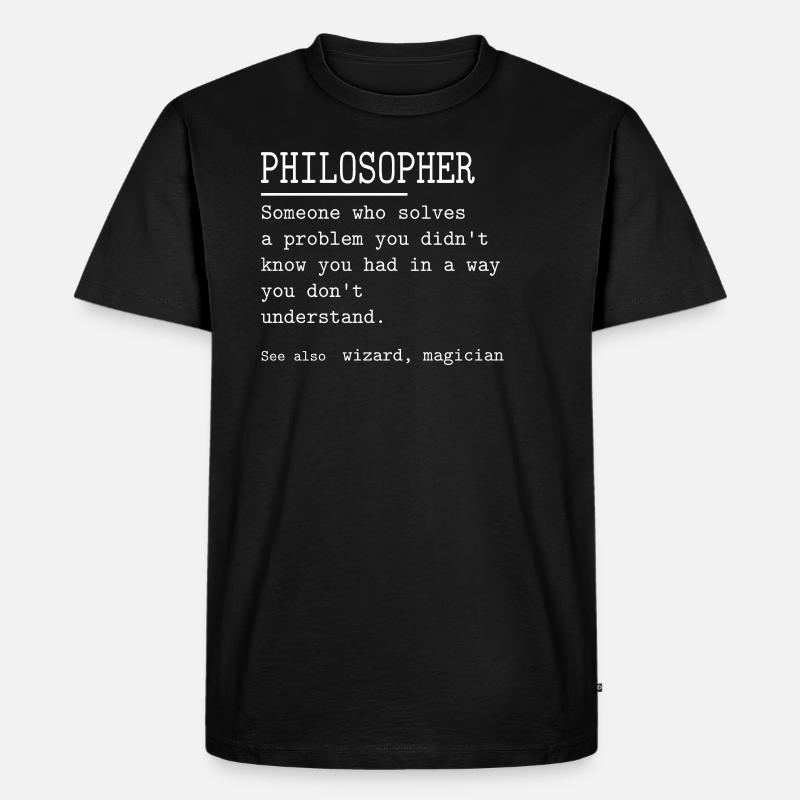 PHILOSOPHER - Männer Premium Bio T-Shirt - Schwarz