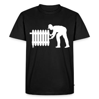 Heating builder heating plant mechanic gift - Men's Premium Organic T-Shirt - black - Front - Nico (187cm)