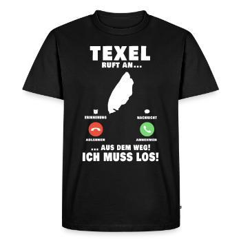 Texel calls to Netherlands Holland holiday - Men's Premium Organic T-Shirt - black - Front - Nico (187cm)