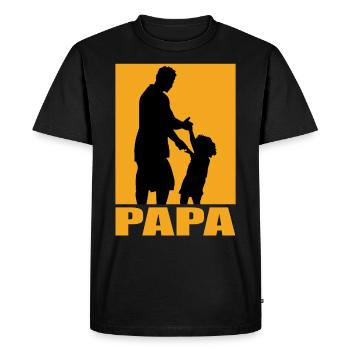 Dad Design - Men's Premium Organic T-Shirt - black - Front - Nico (187cm)