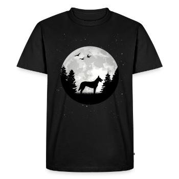 Hollandse Herder Lune Berger hollandais - T-shirt Premium bio Homme - noir - Devant - Nico (187cm)