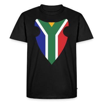 SOUTH AFRICA FLAG - T-shirt Premium bio Homme - noir - Devant - Nico (187cm)