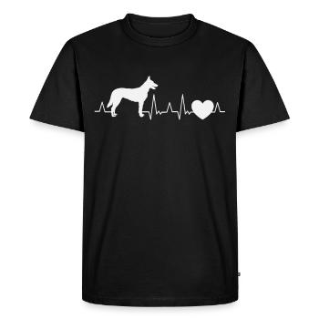 Hollandse Herder Sort chien de berger hollandais - T-shirt Premium bio Homme - noir - Devant - Nico (187cm)
