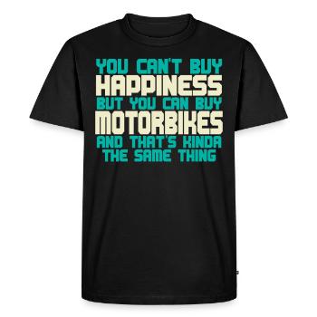 MOTORBIKE - Money Can’T Buy Happiness Motorbikes - T-shirt Premium bio Homme - noir - Devant - Nico (187cm)