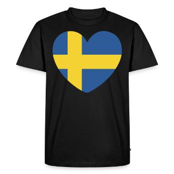 FANTASTIC SWEDEN FLAG DESIGN - T-shirt Premium bio Homme - noir - Devant - Nico (187cm)