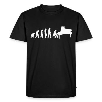 Piano Evolution Pianiste pianiste Pianiste Evolution piano - T-shirt Premium bio Homme - noir - Devant - Nico (187cm)