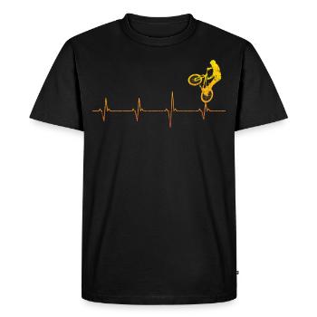 Trial Bike Bike Heartbeat Heartbeat Course - Men's Premium Organic T-Shirt - black - Front - Nico (187cm)