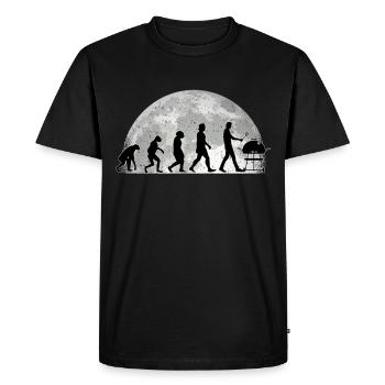 Grillen Evolution Mond Grillwurst Grill Grillen - Männer Premium Bio T-Shirt - Schwarz - Vorne - Nico (187cm)