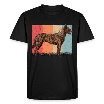Hollandse Herder Retro Holland berger allemand - T-shirt Premium bio Homme - noir - Devant - Nico (187cm)