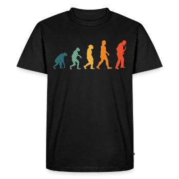 Saxophone Evolution Retro Saxophonist - Men's Premium Organic T-Shirt - black - Front - Nico (187cm)