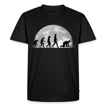 Pavage Evolution Lune Pierre Cadeau - T-shirt Premium bio Homme - noir - Devant - Nico (187cm)