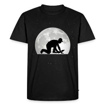 Tiler Moon Mosaic Layer Plate Layer - Men's Premium Organic T-Shirt - black - Front - Nico (187cm)