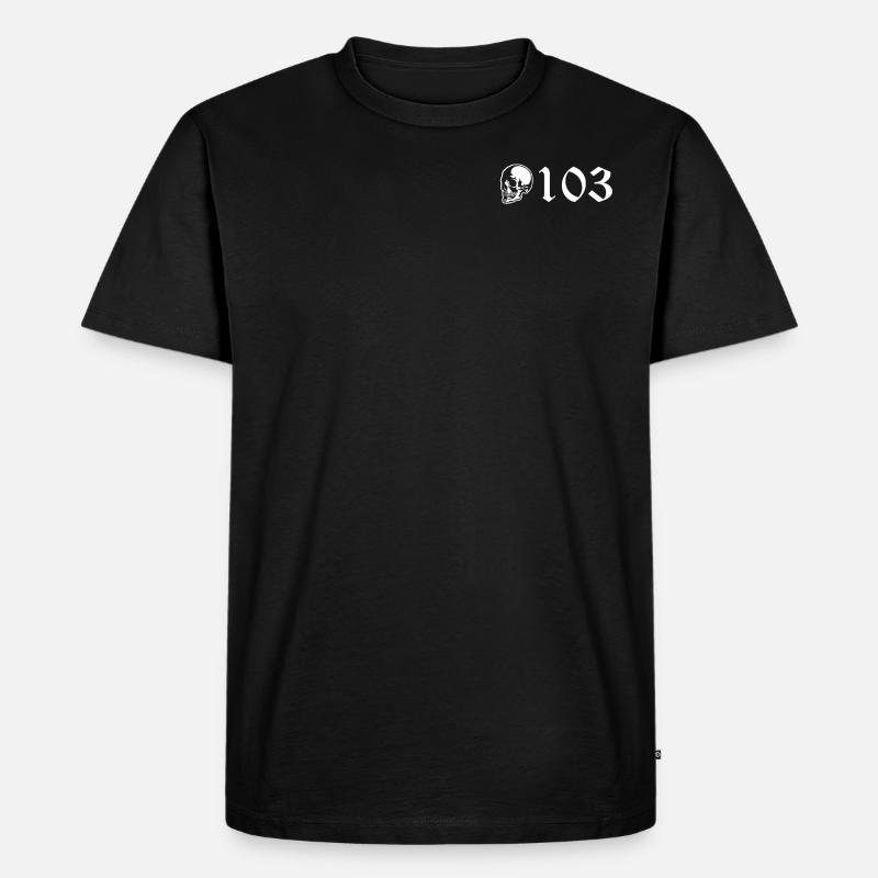 103 skull one hundred three - Männer Premium Bio T-Shirt - Schwarz