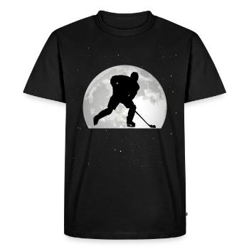 Eishockey Mond Hockey Eishockeyspieler - Männer Premium Bio T-Shirt - Schwarz - Vorne - Nico (187cm)