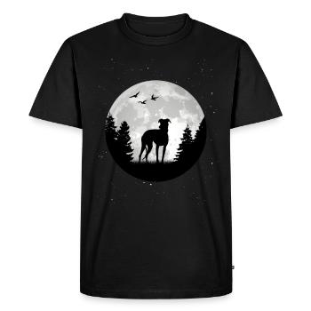 Greyhound Moon British Greyhound Owner - Men's Premium Organic T-Shirt - black - Front - Nico (187cm)