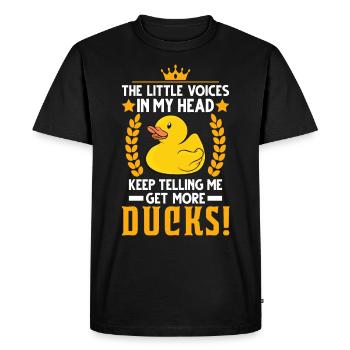 Canard en caoutchouc - T-shirt Premium bio Homme - noir - Devant - Nico (187cm)