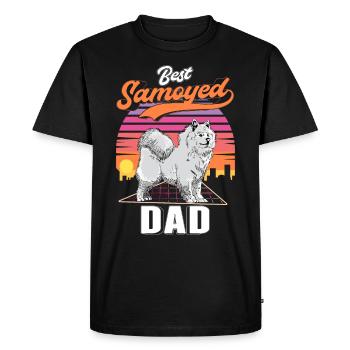 Best Samoyed Dad Samojede Samojeden - Men's Premium Organic T-Shirt - black - Front - Nico (187cm)