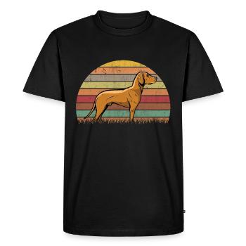 Magyar Vizsla Retro Wirehair Vizsla - Men's Premium Organic T-Shirt - black - Front - Nico (187cm)