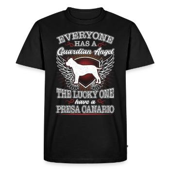 Presa Canario Ange Gardien Dogo - T-shirt Premium bio Homme - noir - Devant - Nico (187cm)
