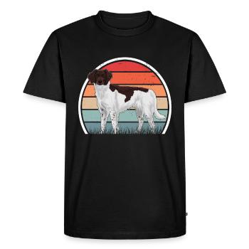 Kleiner Münsterländer Rétro - T-shirt Premium bio Homme - noir - Devant - Nico (187cm)