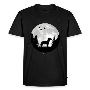 Magyar Vizsla Moon Wirehair Vizsla - Men's Premium Organic T-Shirt - black - Front - Nico (187cm)