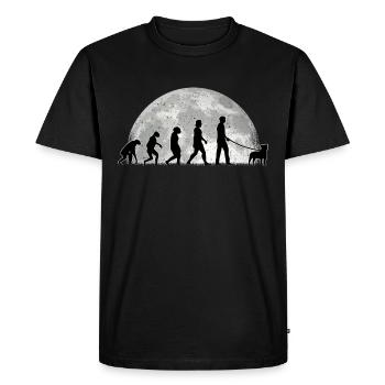 Parson Russell Terrier Evolution Moon - Men's Premium Organic T-Shirt - black - Front - Nico (187cm)