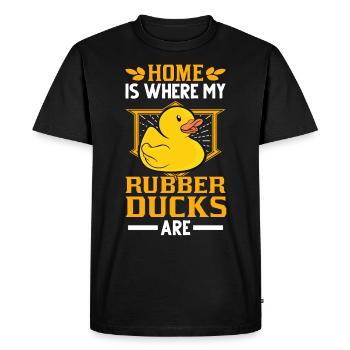 La maison est l'endroit où sont mes canards en - T-shirt Premium bio Homme - noir - Devant - Nico (187cm)