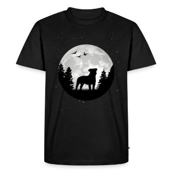 Parson Russell Terrier Moon - Men's Premium Organic T-Shirt - black - Front - Nico (187cm)