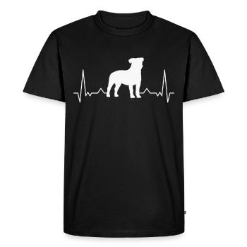 Parson Russell Terrier Heartbeat - Men's Premium Organic T-Shirt - black - Front - Nico (187cm)